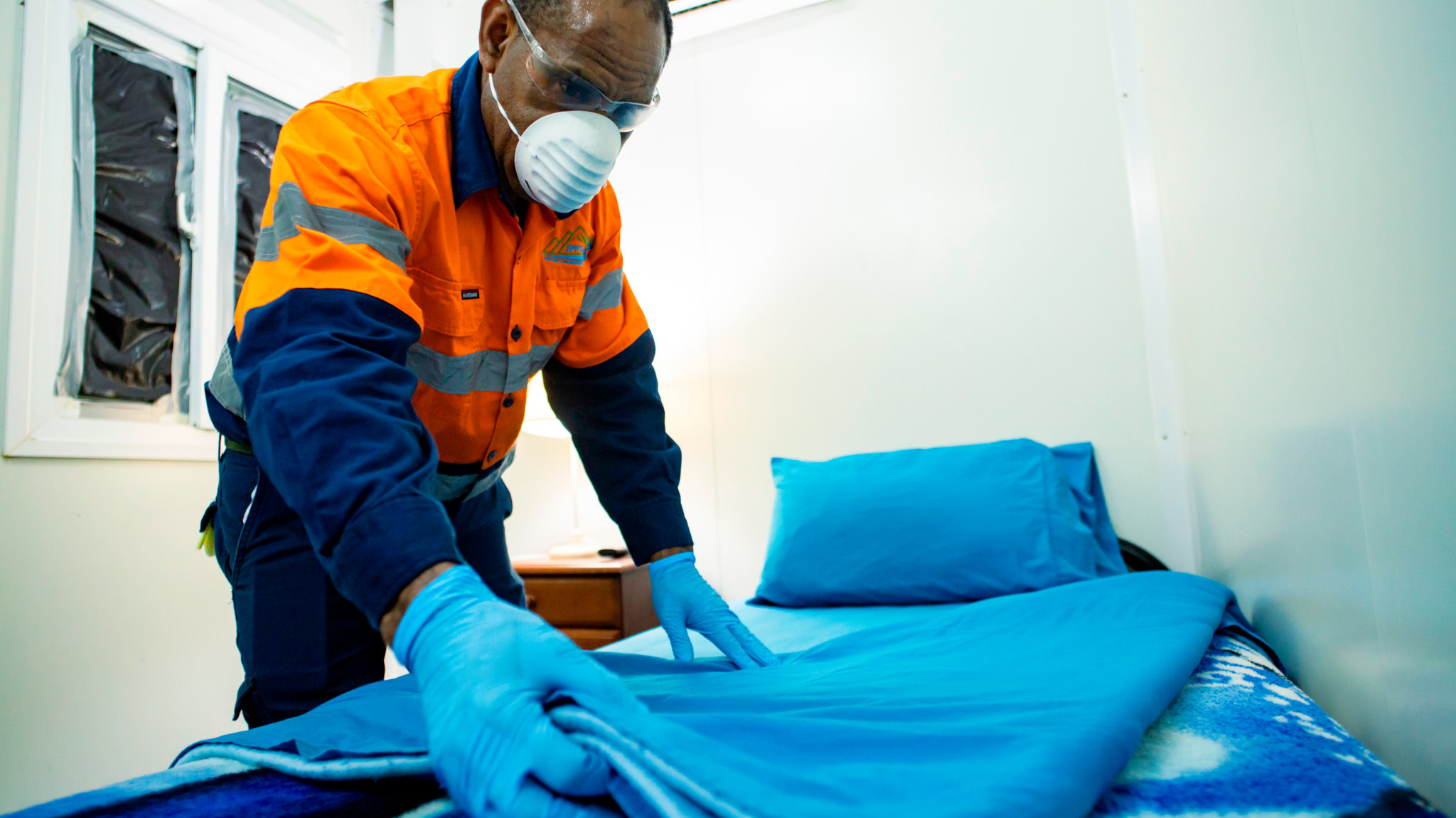 JPFSL PNG Janitorial Staff Making Bed